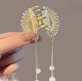Impression Pack of 12 Pcs Metal Hair Tassel Claw Clip Rhinestone Hair Clip High / Clip for Woman